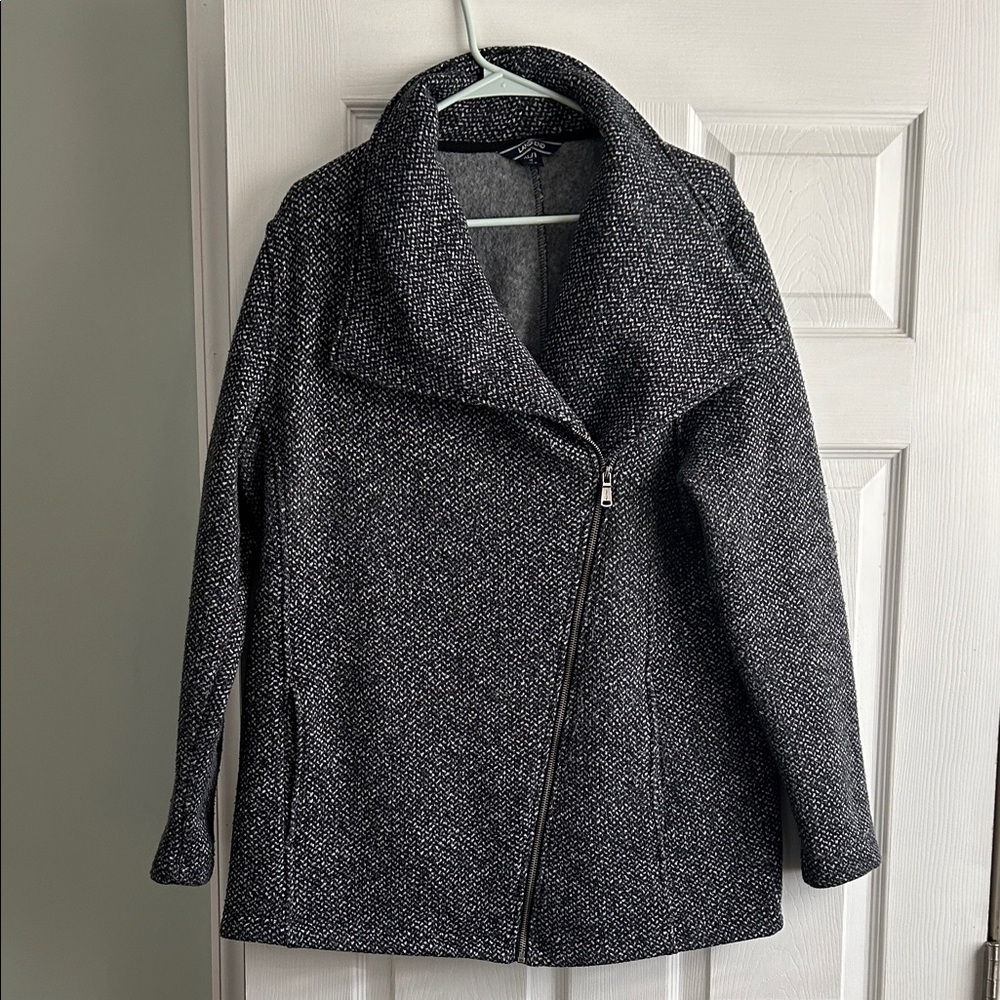 Lands' End Women's Charcoal Pea Coat